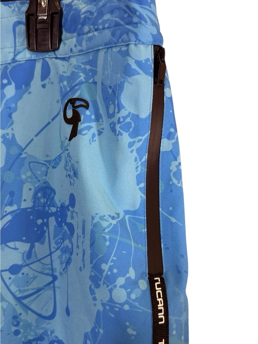 Tucaan Blue Splash Premium Men's 5” Swim Board Shorts Sz 38